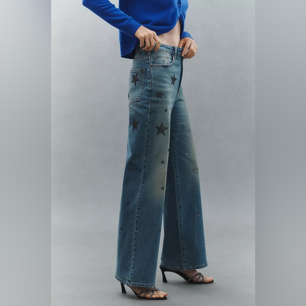 Anthropologie - Pilcro - starry night Wide-Leg Jeans - Size 31